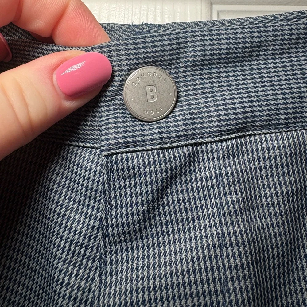 Bonobos Golf Shorts Mens 33 Blue Gray Herringbone Performance 10” Inseam‎